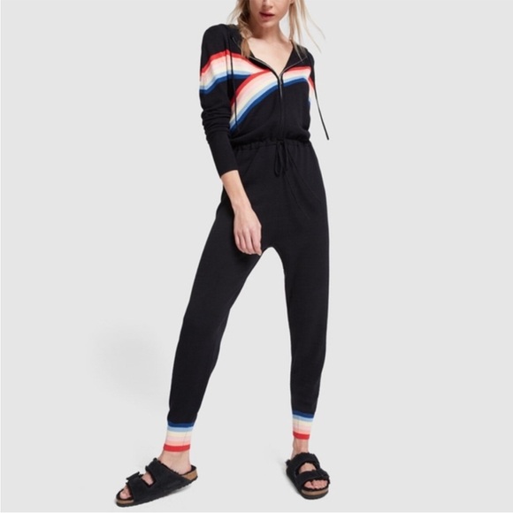 Spiritual Gangster Pants - Madeleine Thompson x Spiritual Gangster Black Hoody Jumpsuit